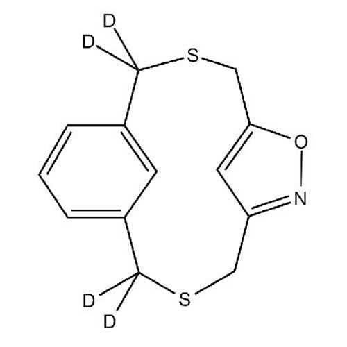 [3.3]Dithia(3,5)isoxazolo(1,3)metacyclophane (6-Oxa-3,10-dithia-7-azatricyclo[10.3.1.1^(5,8)]heptadeca-1(16),5(17),7,12,14-pentaene-2,2,11,11-d4)