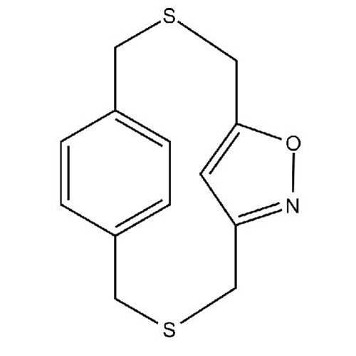 [3.3]Dithia(3,5)isoxazolo(1,4)paracyclophane (6-Oxa-3,10-dithia-7-azatricyclo[10.2.2.1^(5,8)]heptadeca-5(17),7,12,14,15-pentaene)